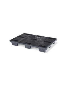 Palette plastique légère 1200 x 800 - Plateau plein - 9 pieds emboîtables