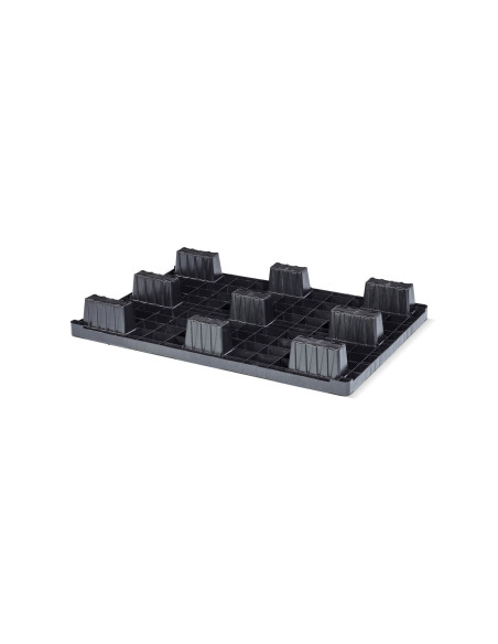 Palette plastique légère 1200 x 800 - Plateau plein - 9 pieds emboîtables
