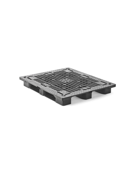 Palette plastique lourde 1300 x 1100 - Plateau ajouré - 3 semelles