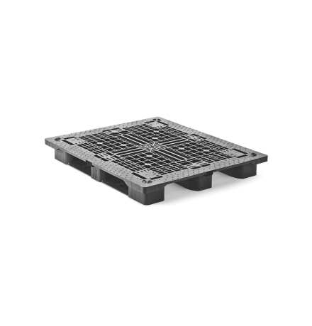 Palette plastique lourde 1300 x 1100 - Plateau ajouré - 3 semelles