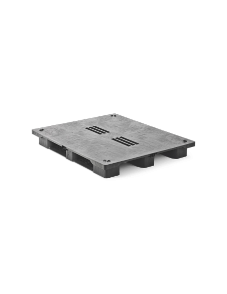 Palette plastique lourde 1300 x 1100 - Plateau plein - 3 semelles