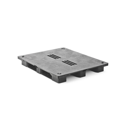 Palette plastique lourde 1300 x 1100 - Plateau plein - 3 semelles