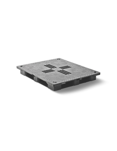 Palette plastique lourde 1300 x 1100 - Plateau plein - 6 semelles