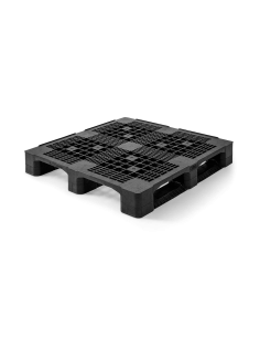 Palette plastique lourde 1100 x 1100 - Plateau ajouré - 3 semelles