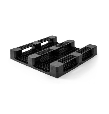 Palette plastique lourde 1100 x 1100 - Plateau ajouré - 3 semelles