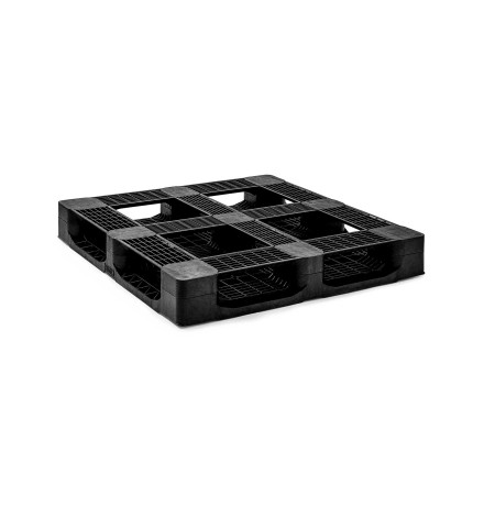 Palette plastique lourde 1100 x 1100 - Plateau ajouré - 6 semelles