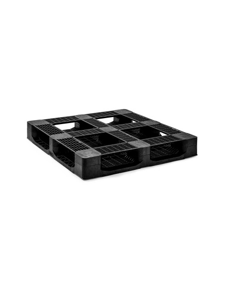 Palette plastique lourde 1100 x 1100 - Plateau ajouré - 6 semelles