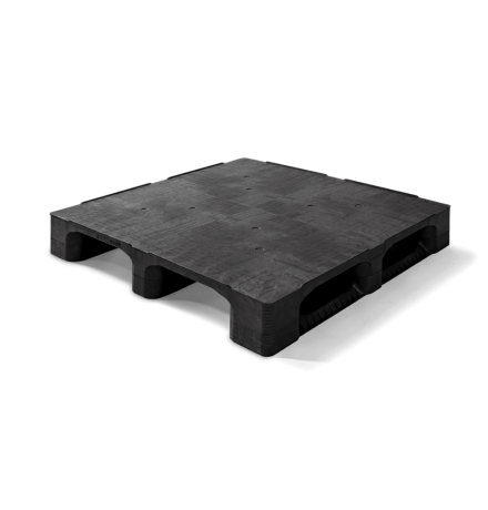 Palette plastique lourde 1100 x 1100 - Plateau fermé - 3 semelles