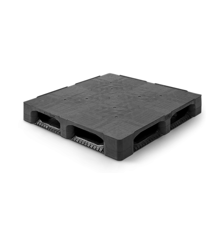 Palette plastique lourde 1100 x 1100 - Plateau plein - 6 semelles
