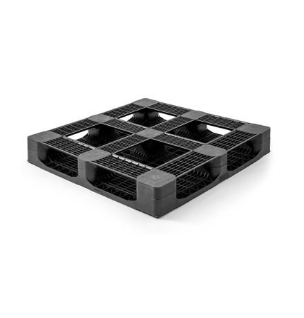 Palette plastique lourde 1100 x 1100 - Plateau plein - 6 semelles