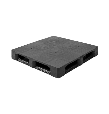 Palette plastique lourde 1100 x 1100 - Plateau plein - 6 semelles
