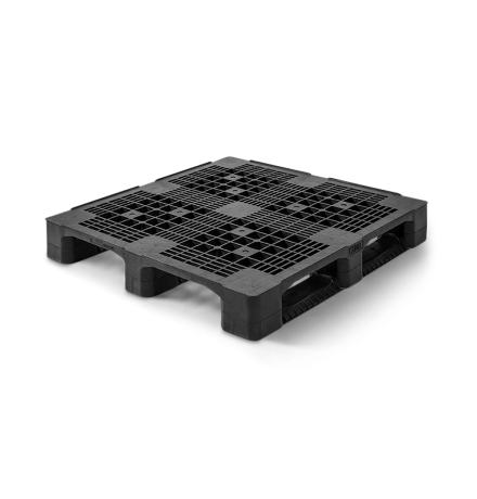 Palette plastique lourde 1140 x 1140 - Plateau ajouré - 3 semelles
