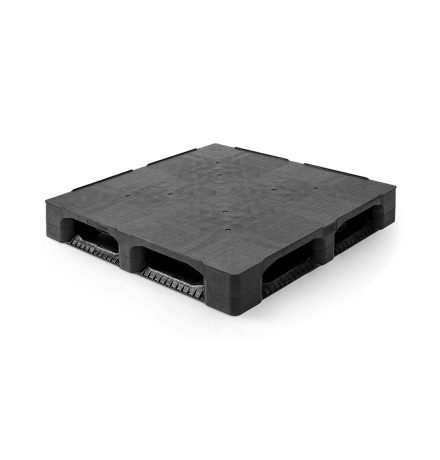 Palette plastique lourde 1140 x 1140 - Plateau plein - 6 semelles