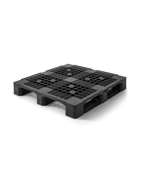 Palette plastique lourde 1200 x 1200 - Plateau ajouré - 3 semelles