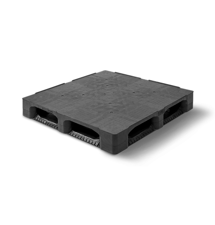 Palette plastique lourde 1200 x 1200 - Plateau plein - 6 semelles