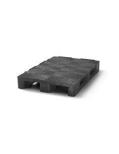 Palette plastique lourde 1200 x 800 - Plateau plein - 3 semelles