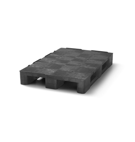 Palette plastique lourde 1200 x 800 - Plateau plein - 3 semelles