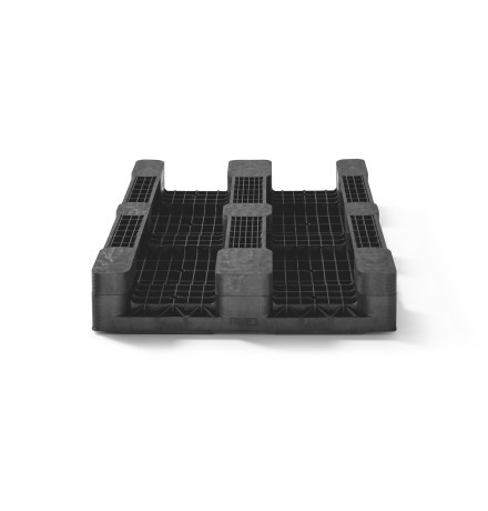 Palette plastique lourde 1200 x 800 - Plateau plein - 3 semelles