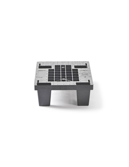 Palette plastique 400 x 600 - Plateau ajouré - 4 pieds emboitables