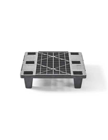 Demi palette plastique 600 x 800 - Plateau Ajouré - 6 pieds emboitables