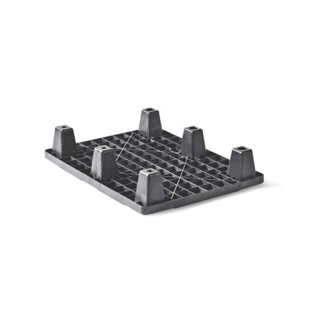Demi palette plastique 600 x 800 - Plateau Ajouré - 6 pieds emboitables