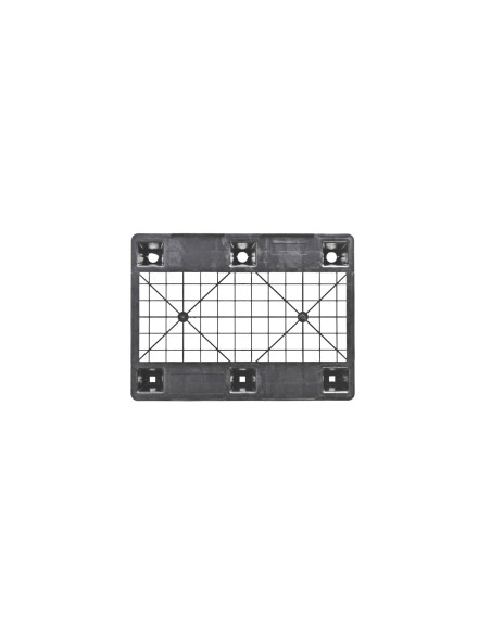 Demi palette plastique 600 x 800 - Plateau Ajouré - 6 pieds emboitables
