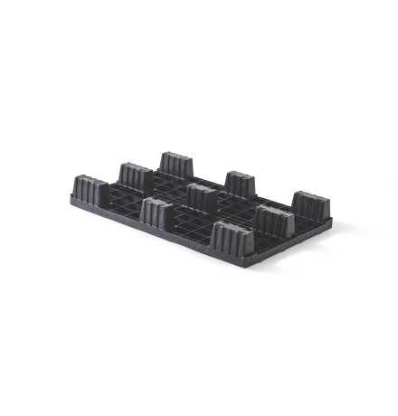 Palette plastique légère 1140x760 - Plateau plein -  9 pieds emboîtables