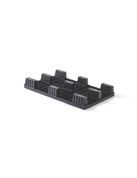 Palette plastique légère 1140x760 - Plateau plein -  9 pieds emboîtables