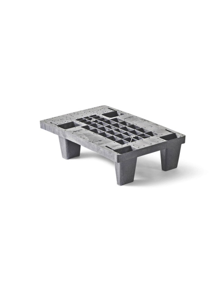 1/4 palette plastique 600 x 400 - Plateau Ajouré -  4 pieds emboitables