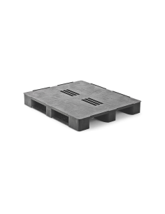 Palette plastique lourde 1200 x 1000 - Plateau pleine - 3 semelles