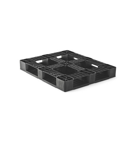 Palette plastique lourde 1200 x 1000 - Plateau ajouré - 6 semelles