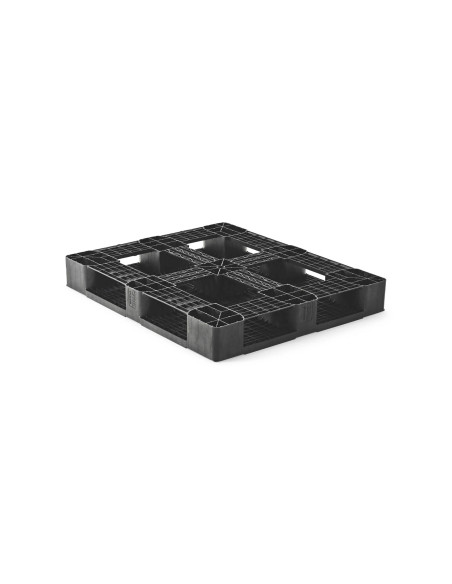 Palette plastique lourde 1200 x 1000 - Plateau ajouré - 6 semelles