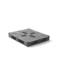 Palette plastique lourde 1200 x 1000 - Plateau plein - 6 semelles