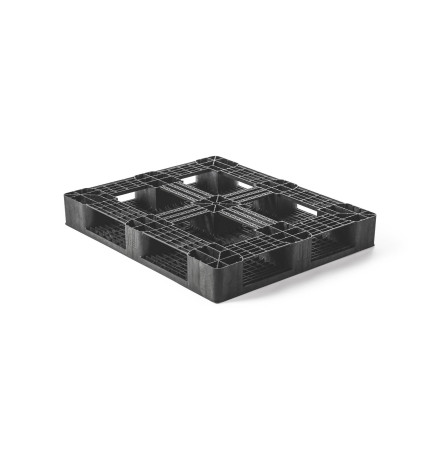 Palette plastique lourde 1200 x 1000 - Plateau plein - 6 semelles