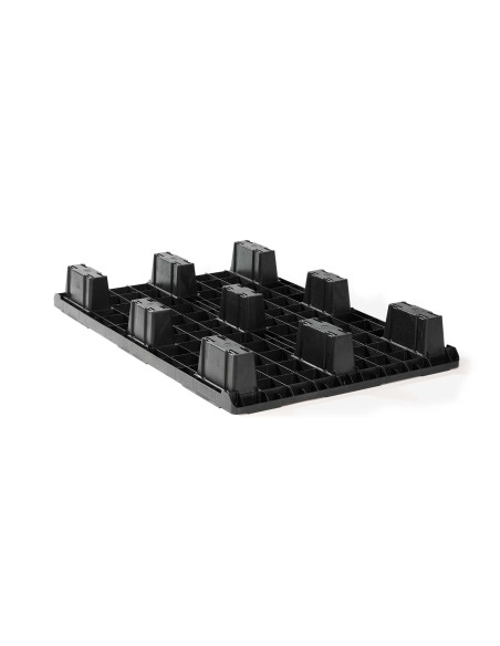 Palette plastique légère 1200 x 800 - Plateau plein - 9 pieds emboîtables