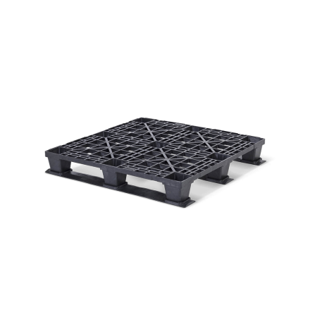 Palette plastique légère 1100 x 1100 - Plateau ajouré - 3 semelles