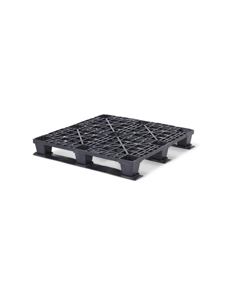 Palette plastique légère 1100 x 1100 - Plateau ajouré - 3 semelles