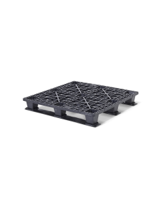 Palette plastique légère 1140 x 1140 - Plateau ajouré - 3 semelles usage unique