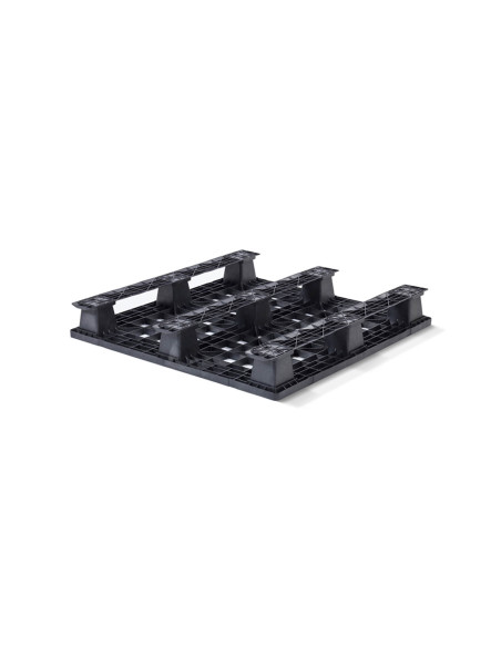 Palette plastique légère 1140 x 1140 - Plateau ajouré - 3 semelles usage unique