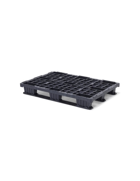 Palette plastique légère 1200 x 800 - Plateau ajouré - 3 semelles