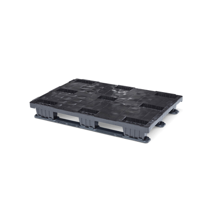 Palette plastique légère 1200 x 800 - Plateau plein - 3 semelles
