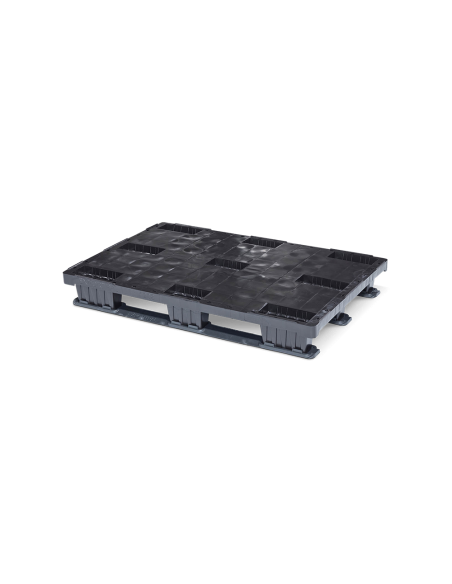 Palette plastique légère 1200 x 800 - Plateau plein - 3 semelles