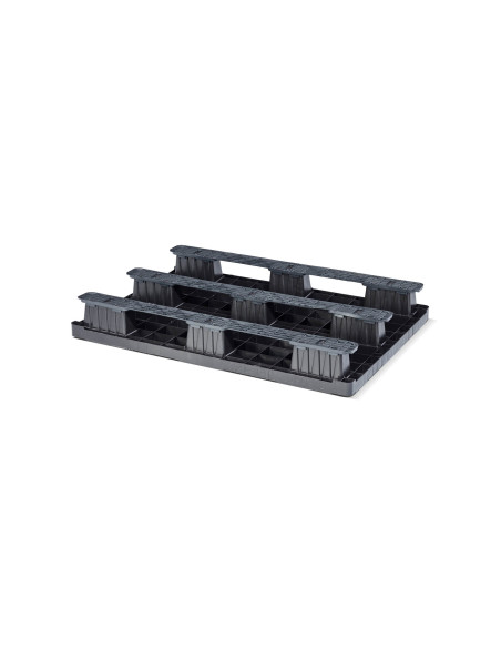 Palette plastique légère 1200 x 800 - Plateau plein - 3 semelles