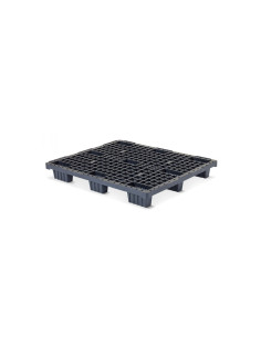 Palette plastique légère 1200 x 1000 - Plateau ajouré - 9 pieds emboîtables