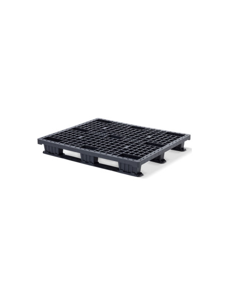 Palette plastique légère 1200 x 1000 - Plateau ajouré - 3 semelles