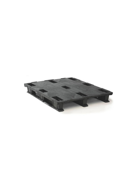 Palette plastique légère 1200 x 1000 - Plateau plein - 3 semelles