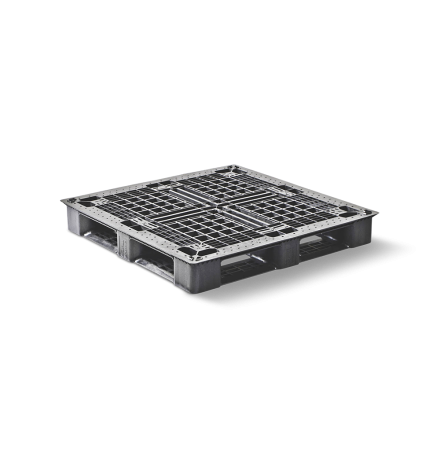 Palette plastique médium 1140 x 1140 - Plateau ajouré - 6 semelles - CP9