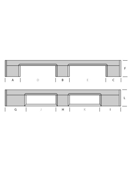 Palette plastique lourde 1140 x 1140 - Plateau ajouré - 3 semelles