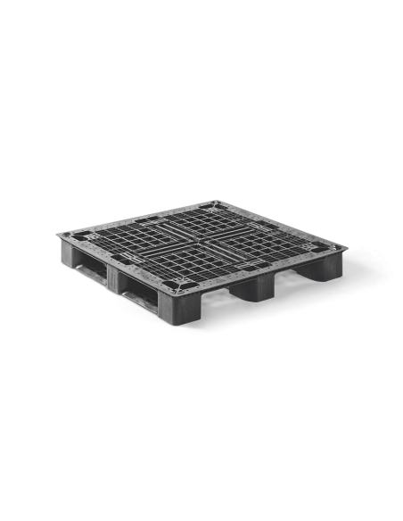 Palette plastique médium 1140 x 1140 médium - Plateau ajouré - 3 semelles - CP3