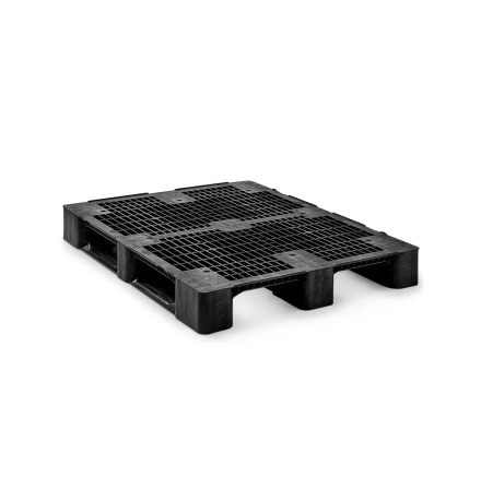 Palette plastique médium 1200 x 1000 - Plateau ajouré -  3 semelles